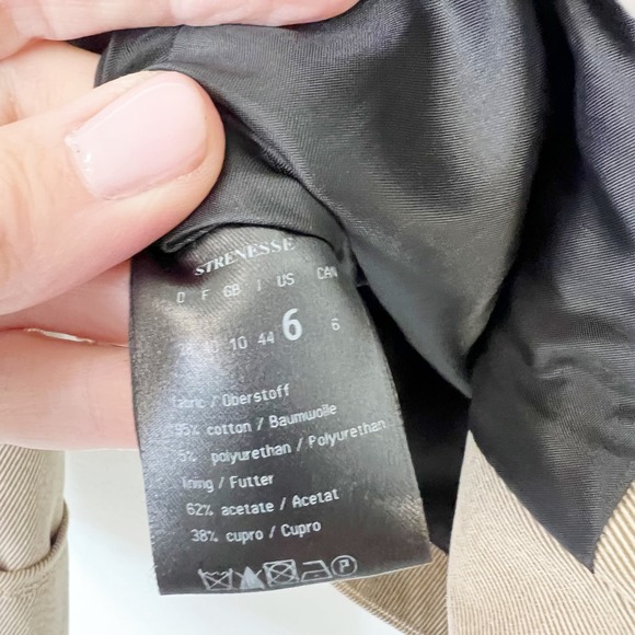 Strenesse Gabriele Strehle Zip Up Jacket with Snaps Tan Women's 6 - Picture 10 of 12